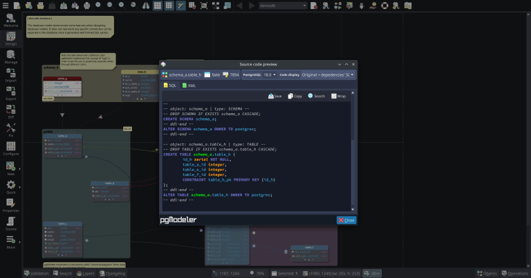 Wondering how is the SQL code of an object? See for yourself via the source code preview dialog!